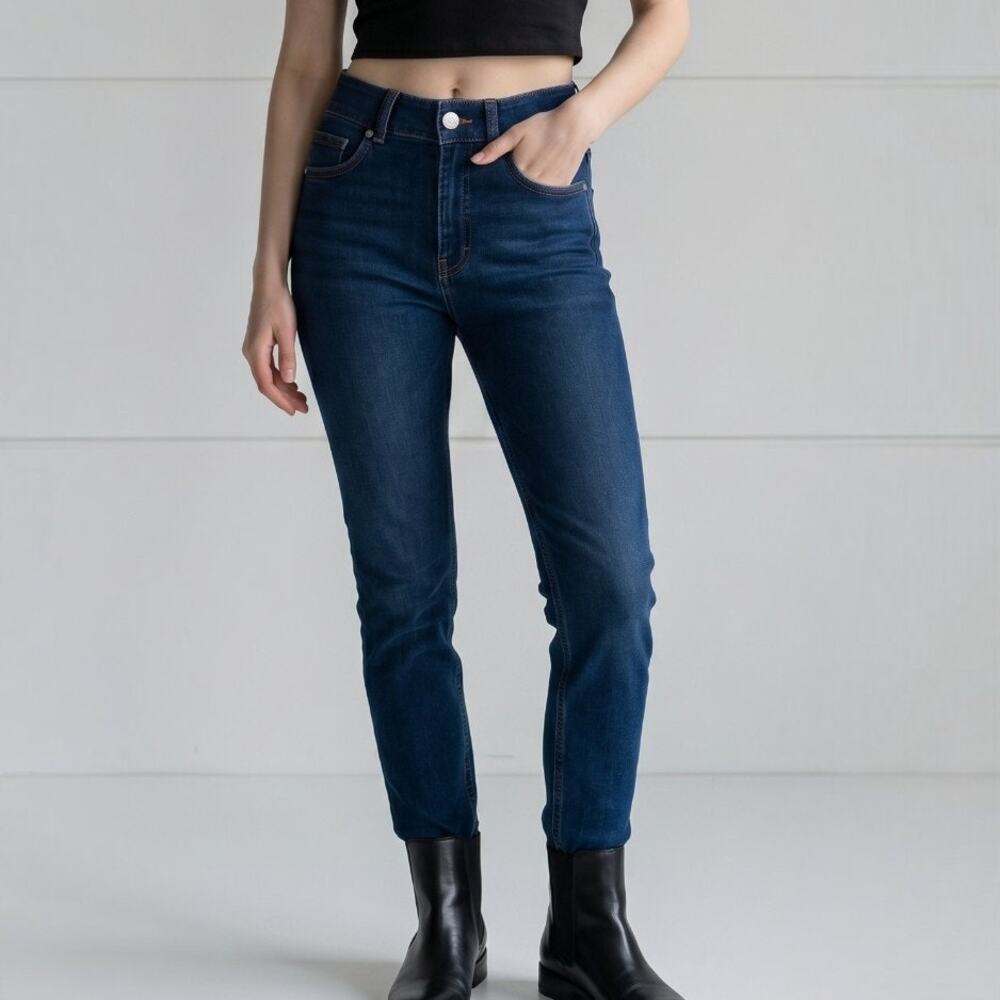 Universal Standard Riviera Dark Wash High Rise Skinny Jeans Size XS/0 Long NWT